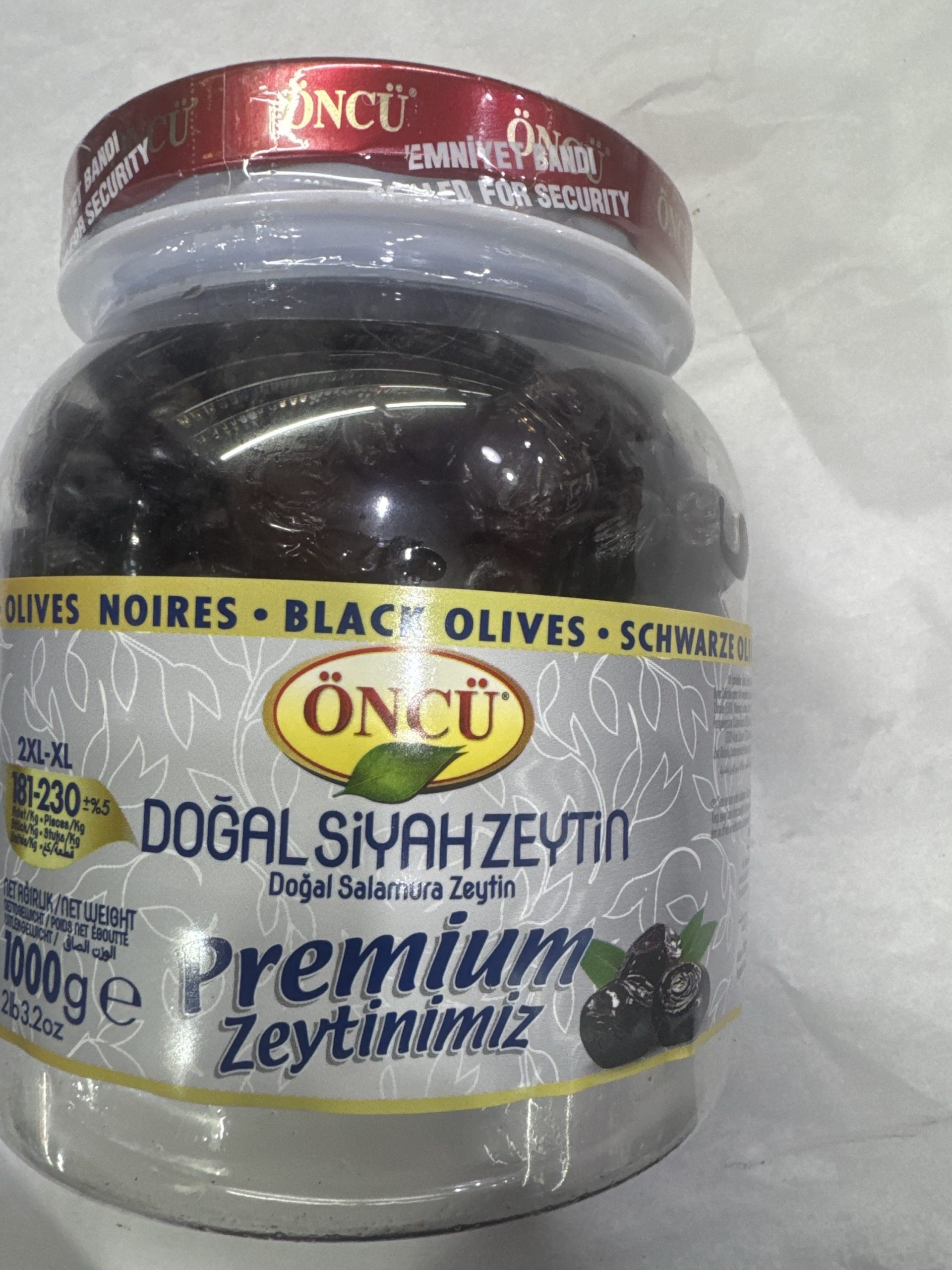 Oncu Black Olives 2XL